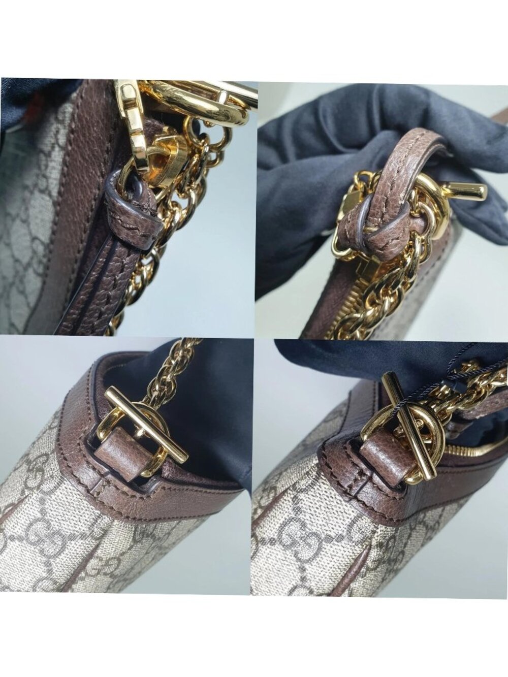 Authentic Gucci Ophidia GG Supreme Chain Shoulder Bag | Designer Pochette - Picture 7 of 12